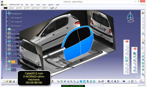 آموزش کتیا طراح ماشین  خودرو 206 