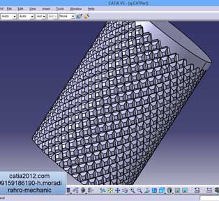 اموزش رندرینگ مدل آجی شکل با نرم افزار کتیا