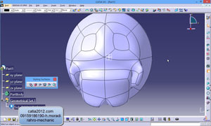 اموزش پیشرفته مدلسازی سر عروسک با نرم افزار کتیا-catia