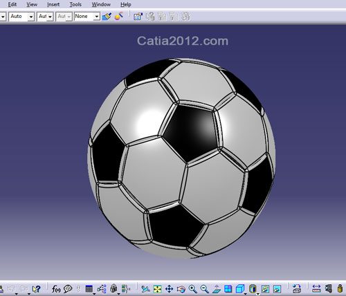 طراحی مدلسازی پیشرفته مدل توپ catia