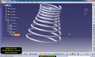 اموزش طراحی فنر در نرم افزار کتیا