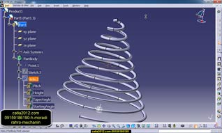 اموزش طراحی فنر در نرم افزار کتیا اموزش طراحی فنر در نرم افزار کتیا