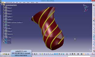فیلم اموزشی مدلسازی مدلی یک گلدون در catia