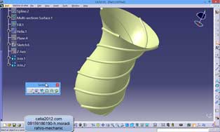 catia-فیلم اموزشی مدل گلدون در نرم افزار کتیا