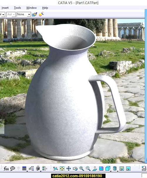 اموزش مدلسازی مدل کوزه با نرم افزار کتیاcatia