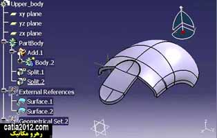 مدلسازی پیشرفته اموزش catia