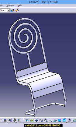 فیلم اموزش طراحی مدل صندلی با نرم افزار کتیا catia